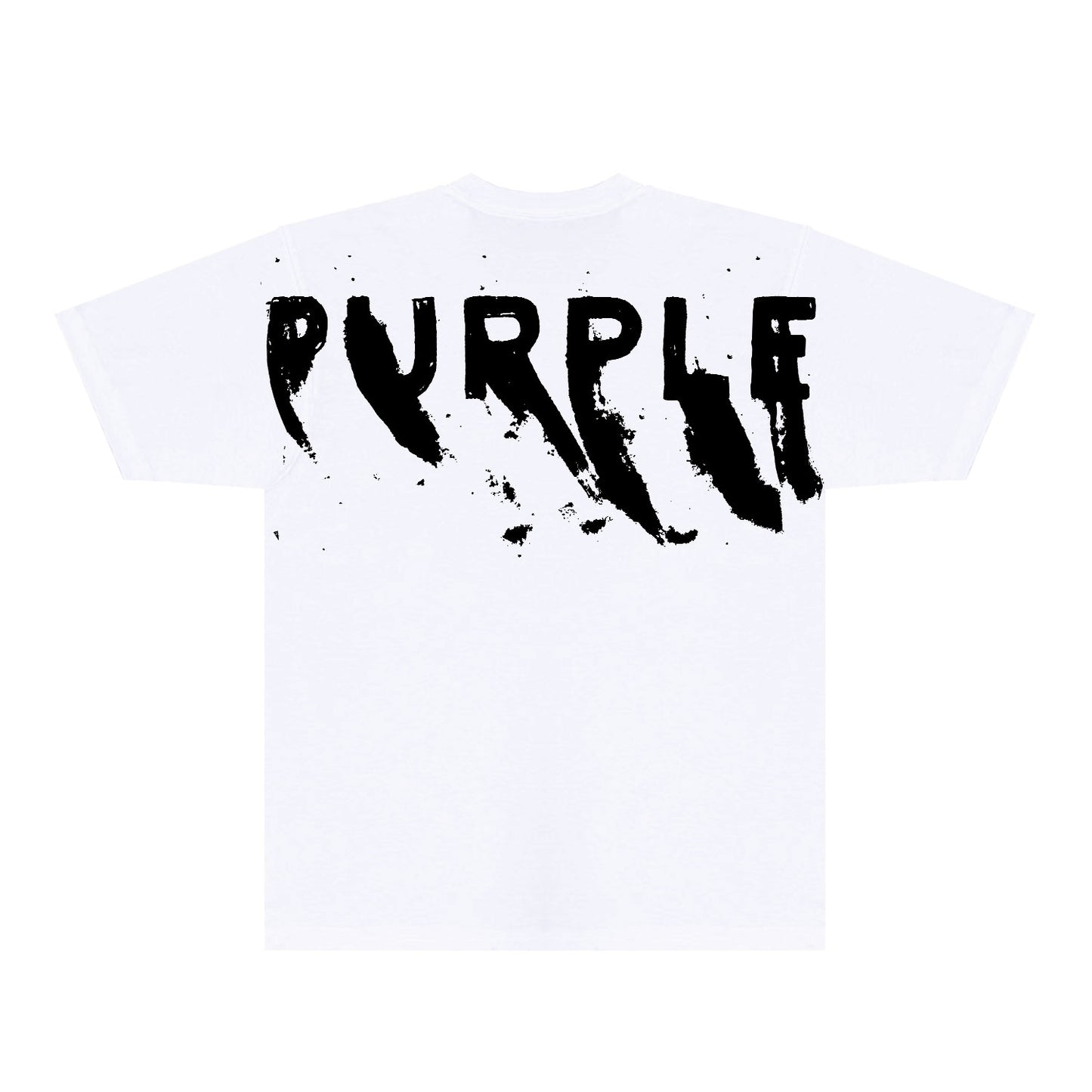 Purple Oversized Graffiti Graphic T-Shirt Short Sleeve Casual Streetwear Tee PUR084