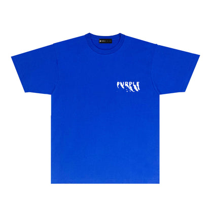 Purple Oversized Graffiti Graphic T-Shirt Short Sleeve Casual Streetwear Tee PUR084