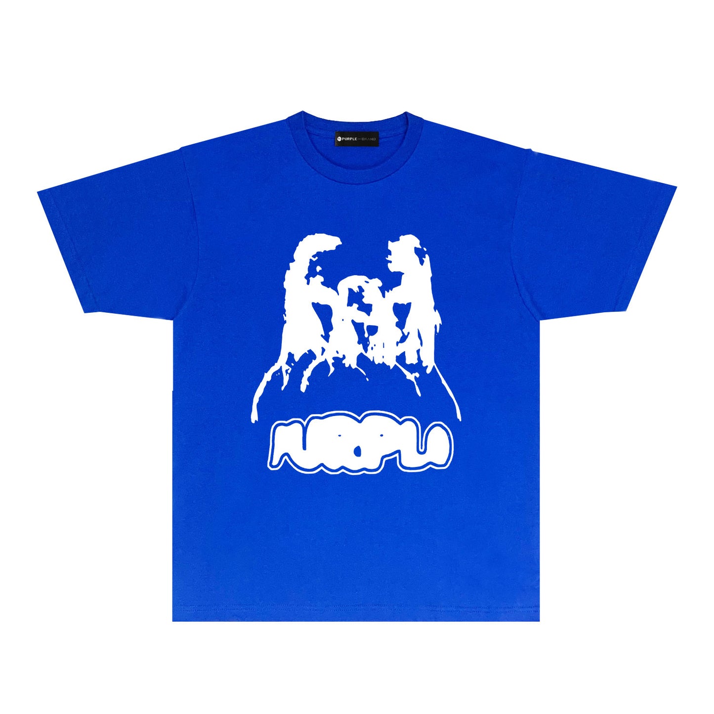 Purple Red Graffiti Graphic T-Shirt Short Sleeve Casual Streetwear Tee PUR087