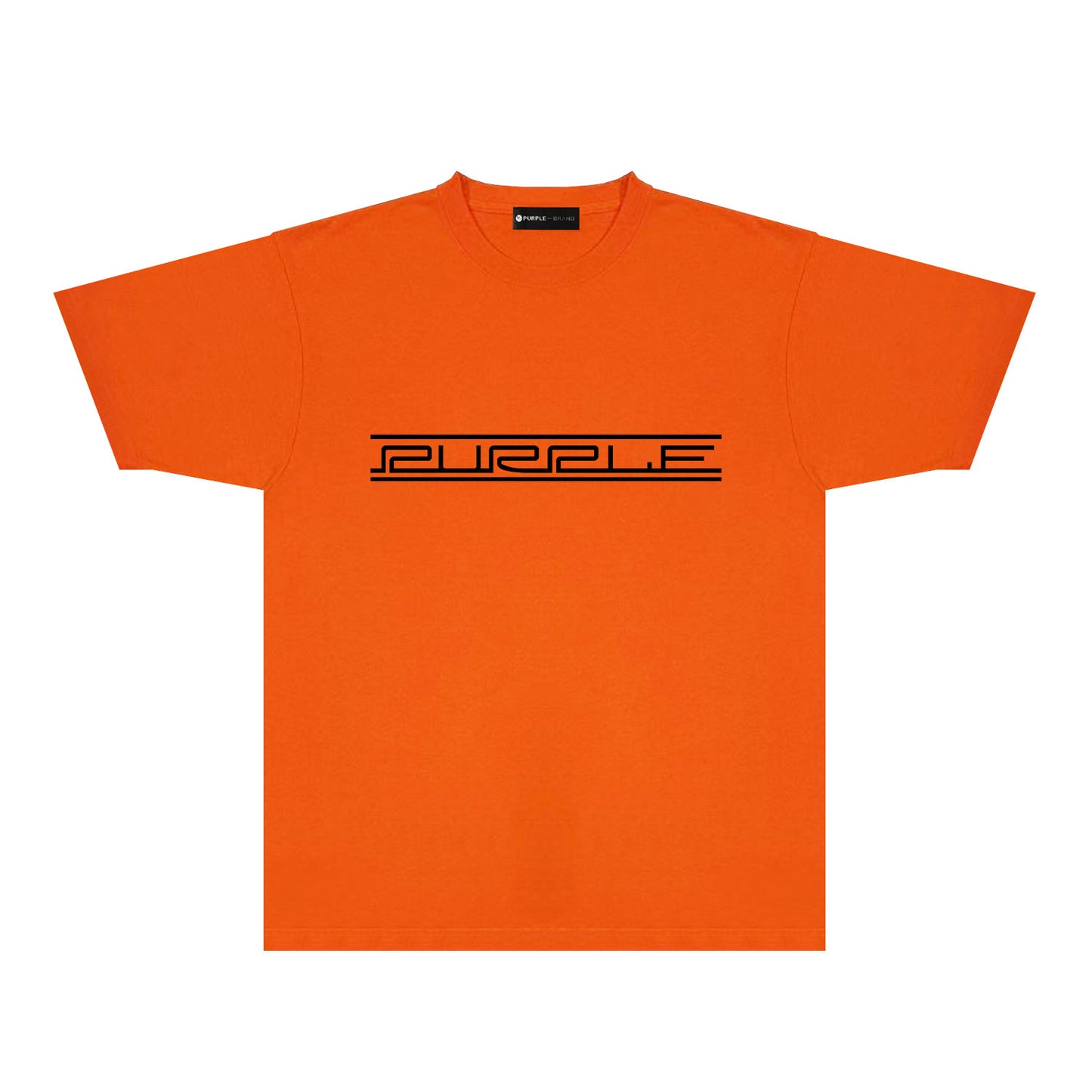 Purple Patterned Letter Graphic T-Shirt Short Sleeve Casual Streetwear Tee PUR088