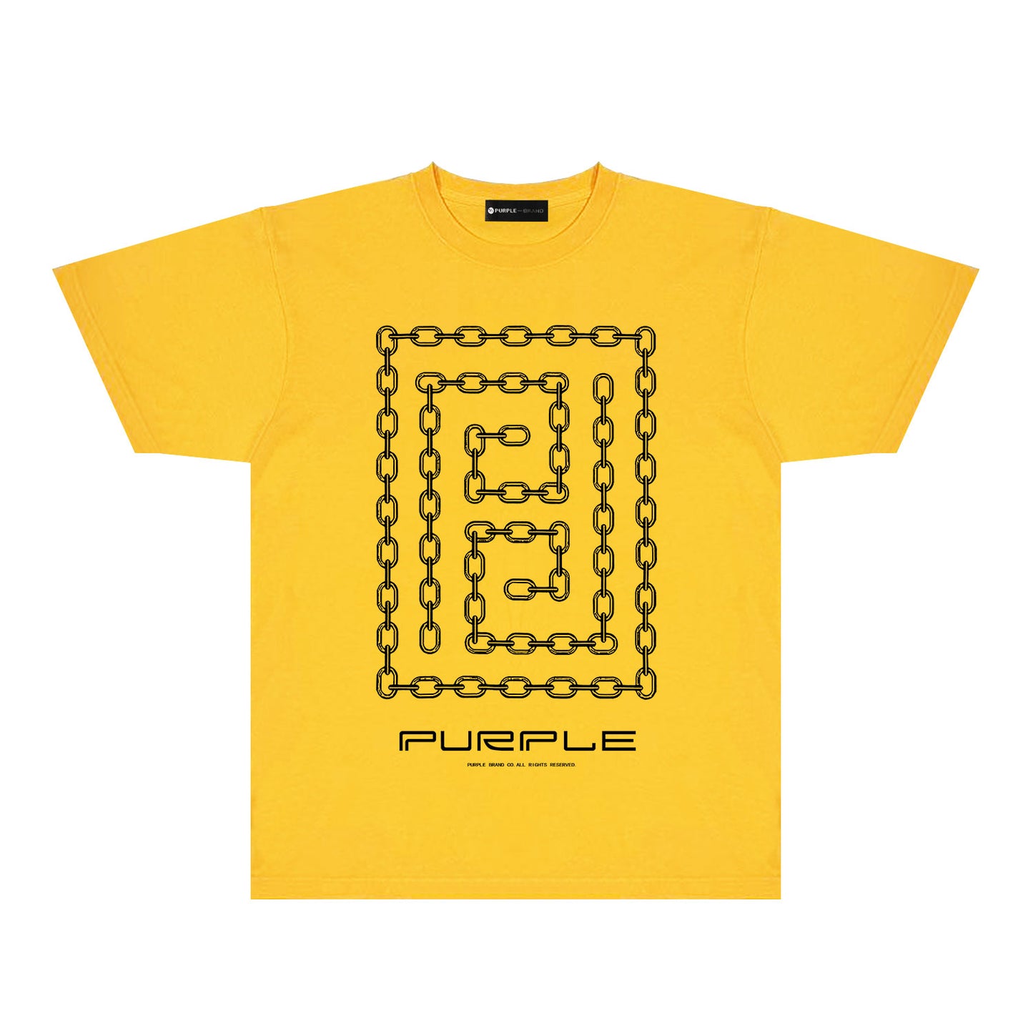 Purple Chain Graphic T-Shirt Short Sleeve Casual Streetwear Tee PUR090