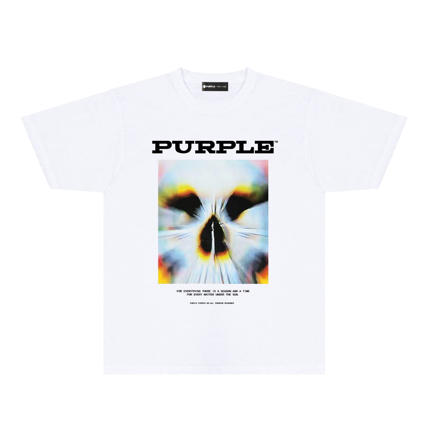 Purple Abstract Cute Pet Graphic T-Shirt Short Sleeve Casual Streetwear Tee PUR091