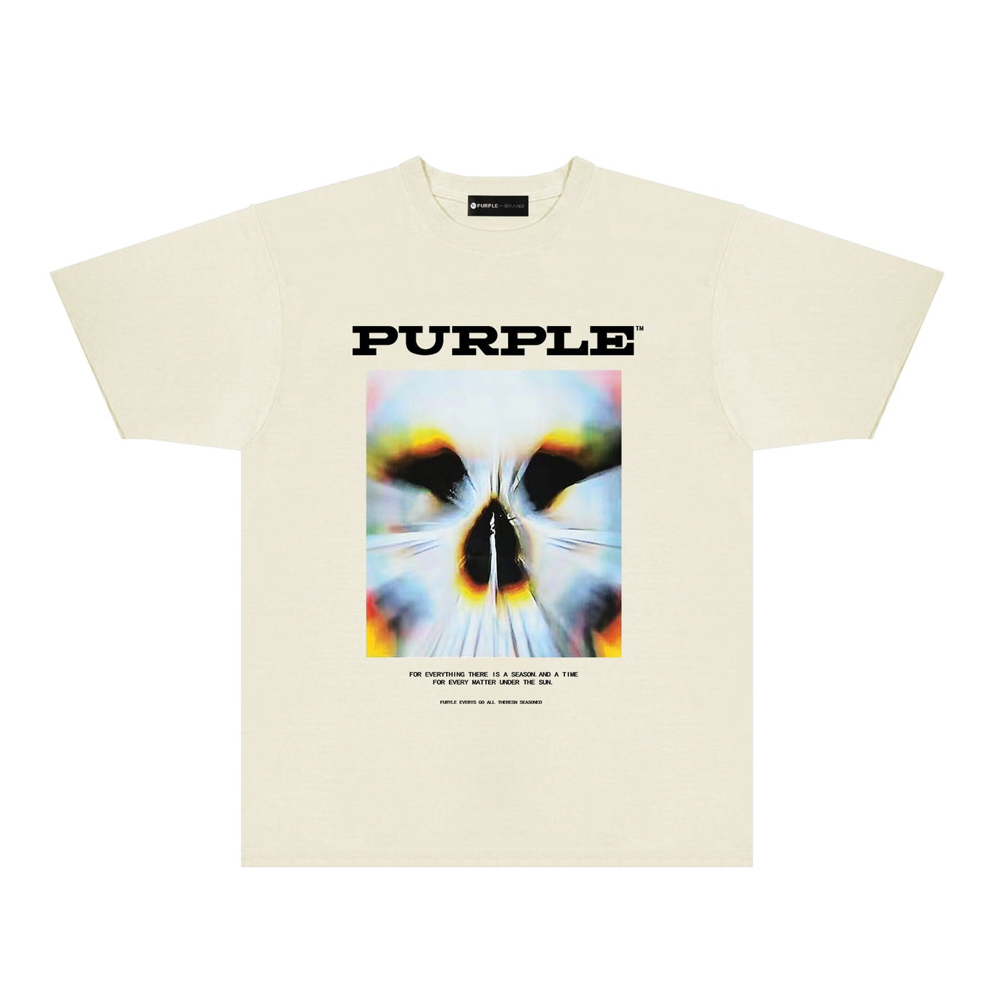 Purple Abstract Cute Pet Graphic T-Shirt Short Sleeve Casual Streetwear Tee PUR091
