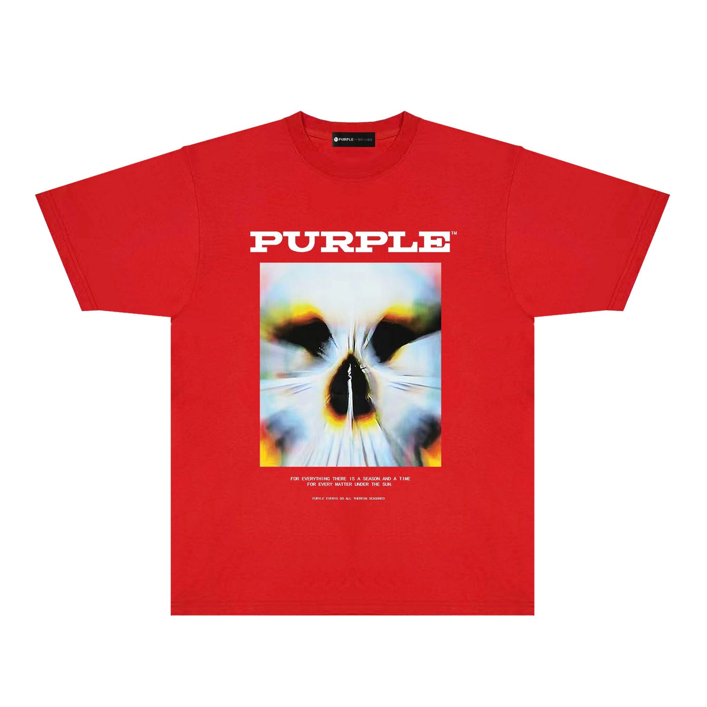 Purple Abstract Cute Pet Graphic T-Shirt Short Sleeve Casual Streetwear Tee PUR091