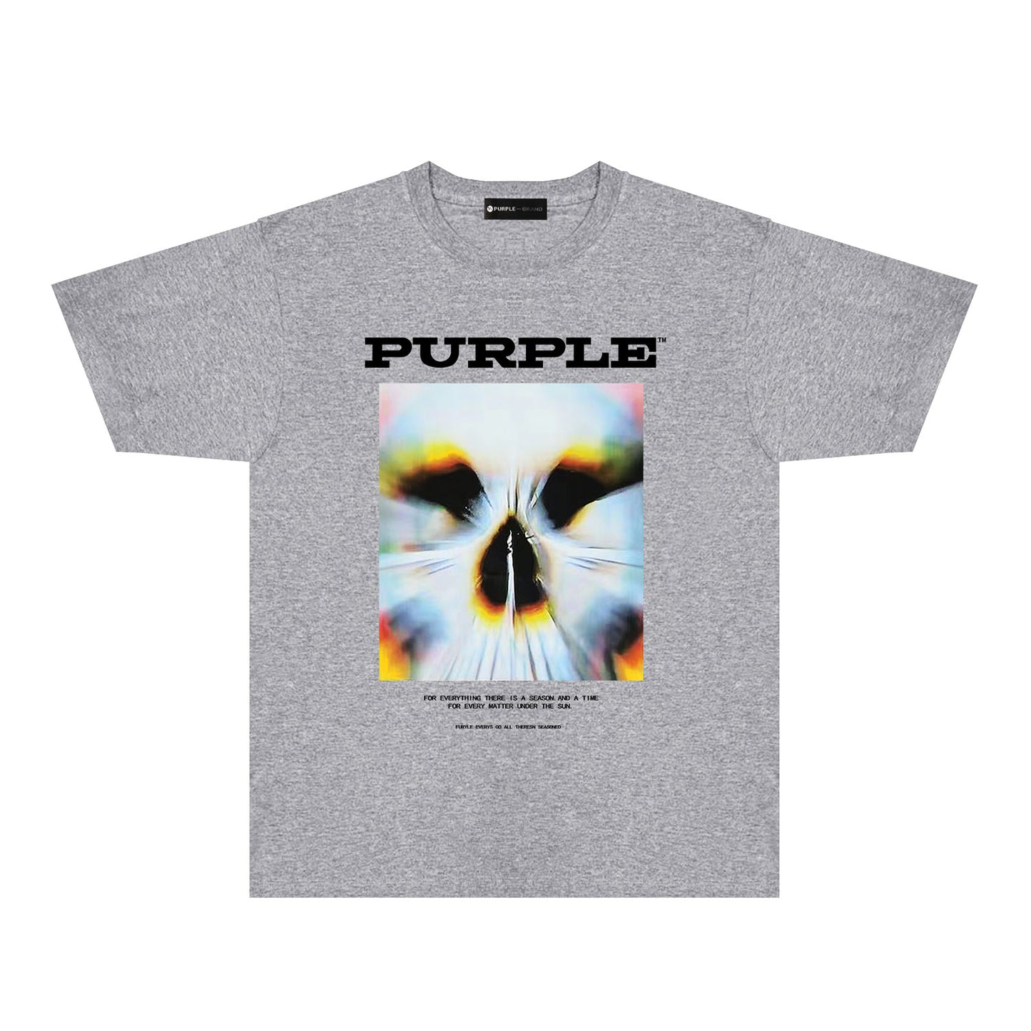 Purple Abstract Cute Pet Graphic T-Shirt Short Sleeve Casual Streetwear Tee PUR091