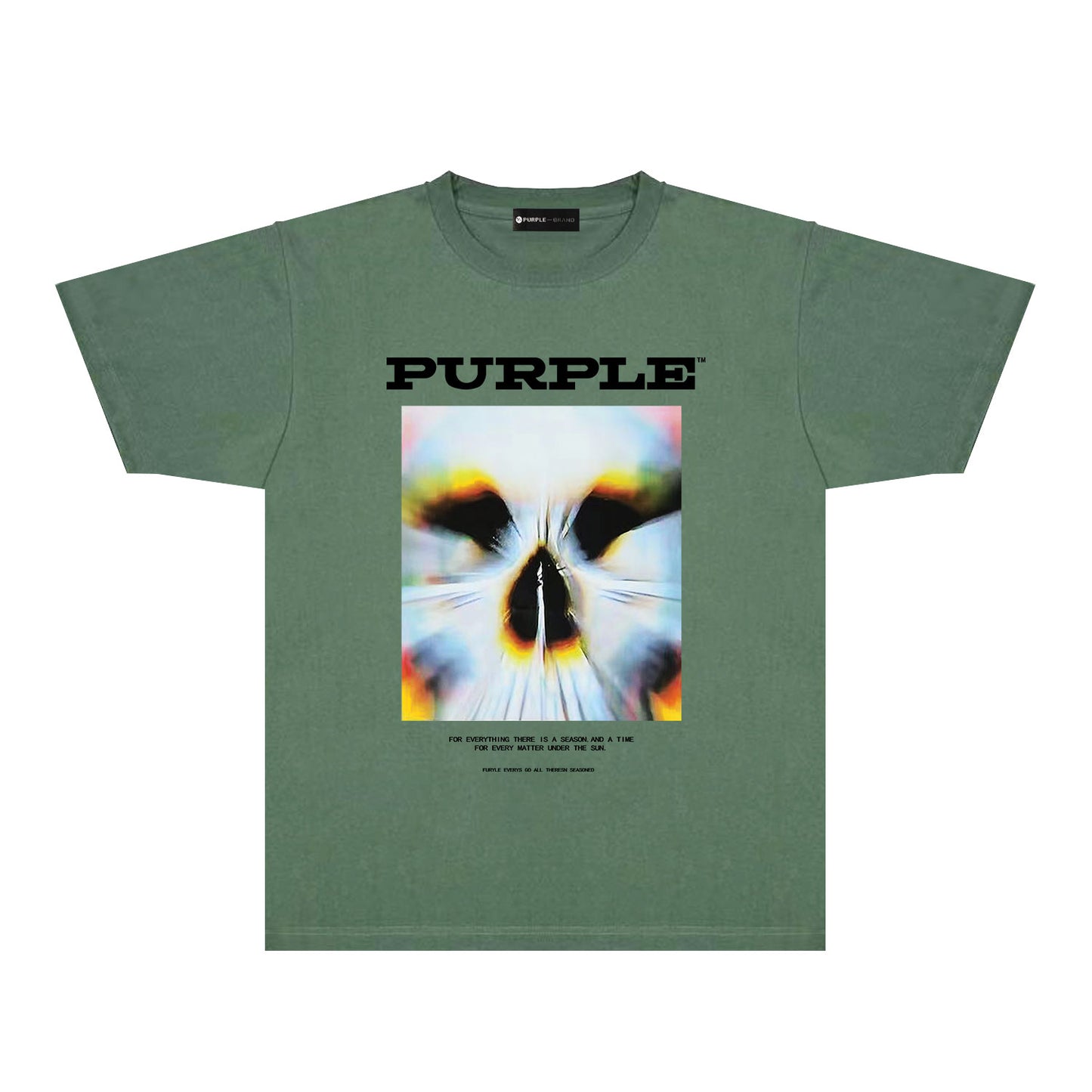 Purple Abstract Cute Pet Graphic T-Shirt Short Sleeve Casual Streetwear Tee PUR091