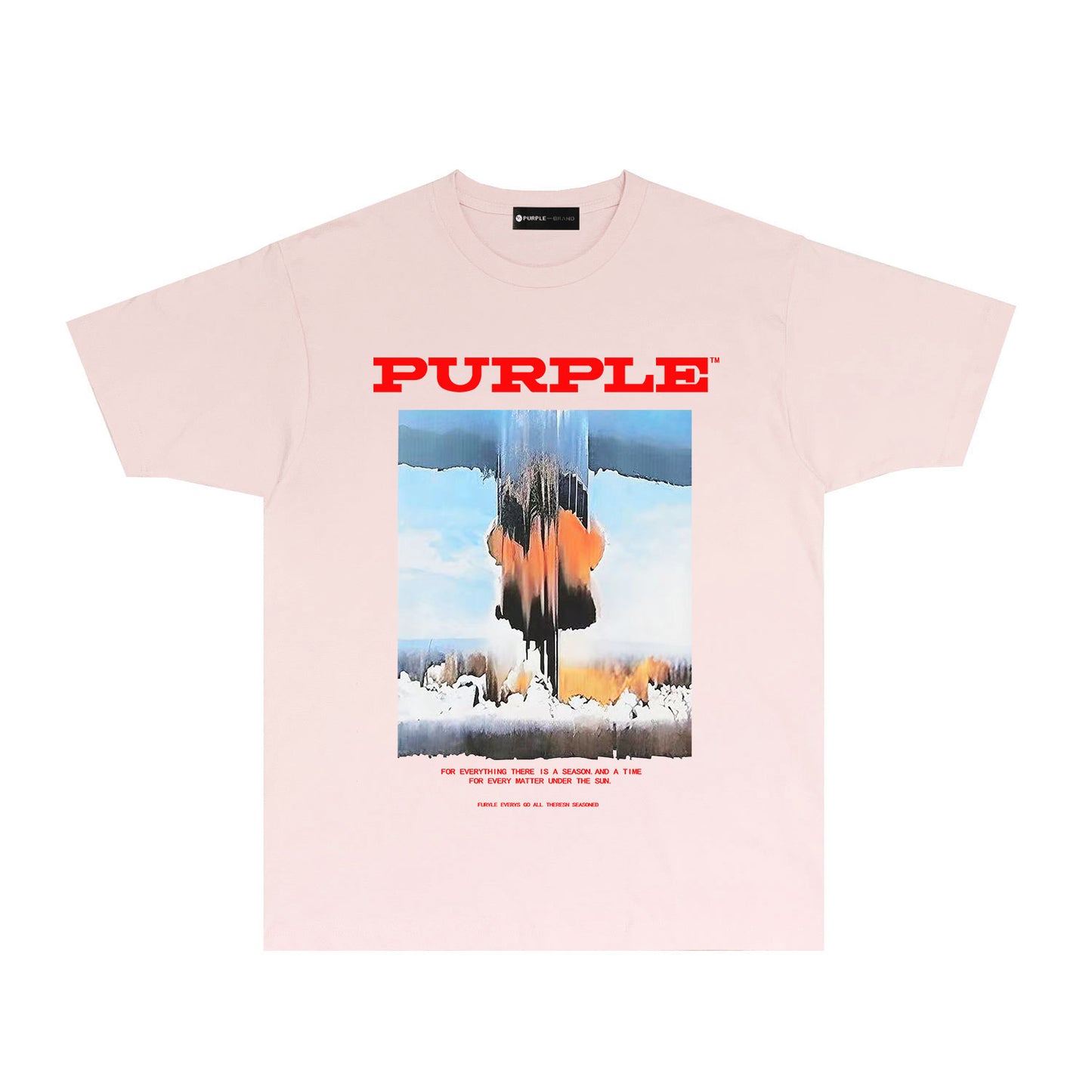 Purple Snowfield Graphic T-Shirt Short Sleeve Casual Streetwear Tee PUR092