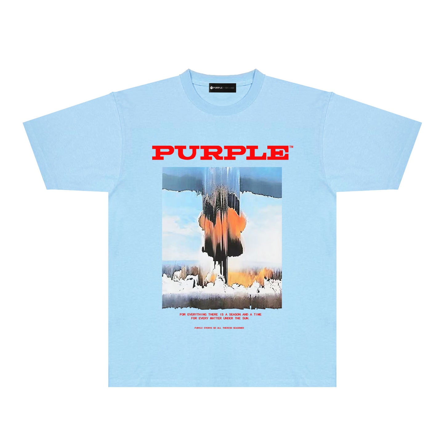 Purple Snowfield Graphic T-Shirt Short Sleeve Casual Streetwear Tee PUR092