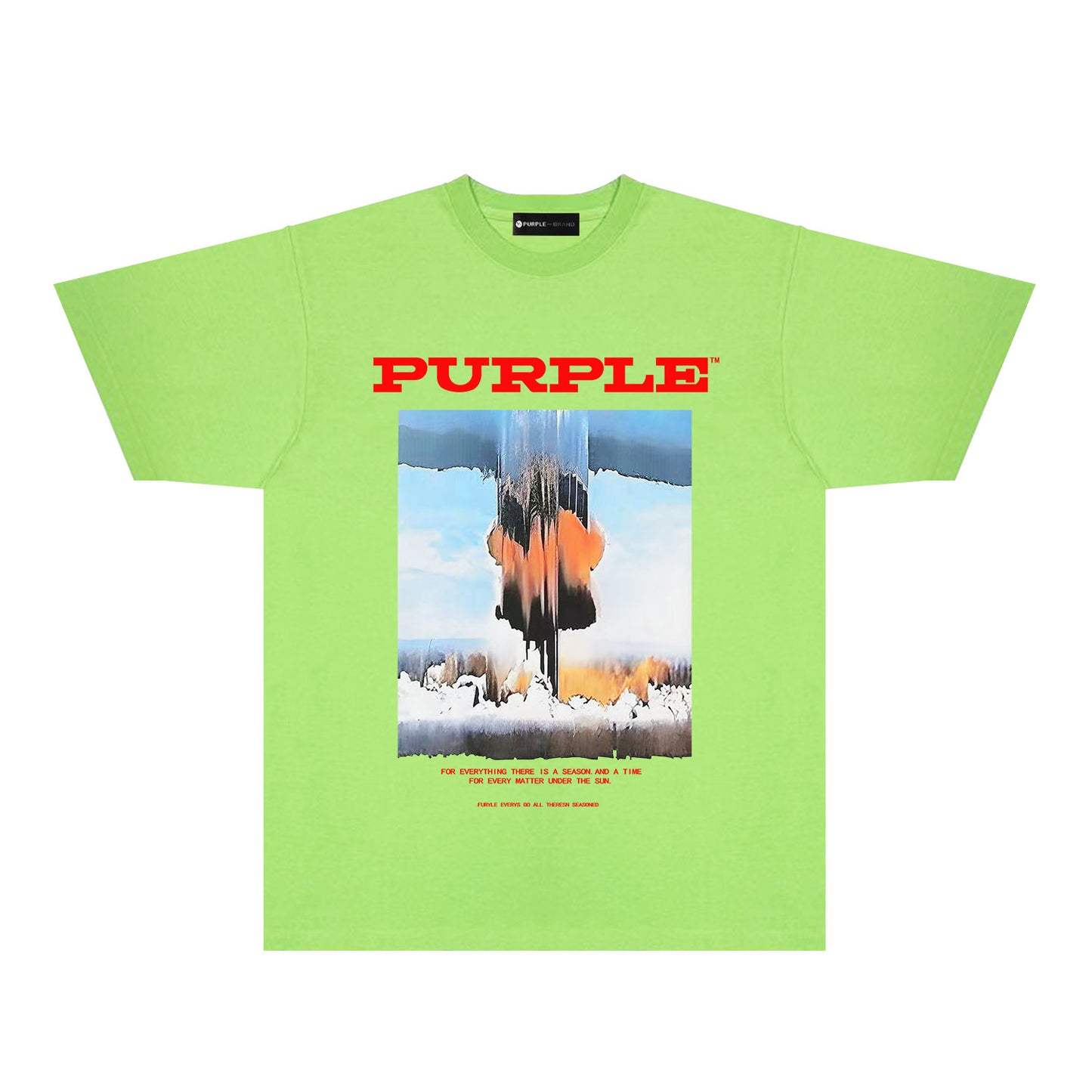 Purple Snowfield Graphic T-Shirt Short Sleeve Casual Streetwear Tee PUR092