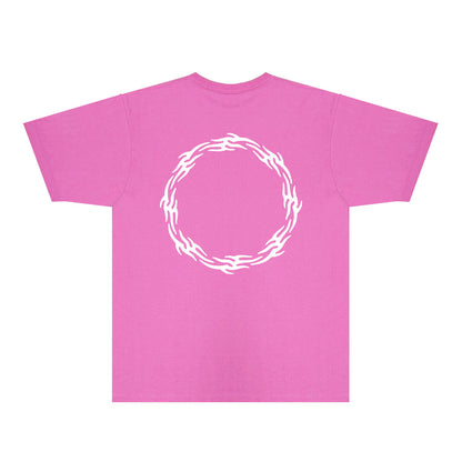 Purple Flame Ring Graphic T-Shirt Short Sleeve Casual Streetwear Tee PUR093