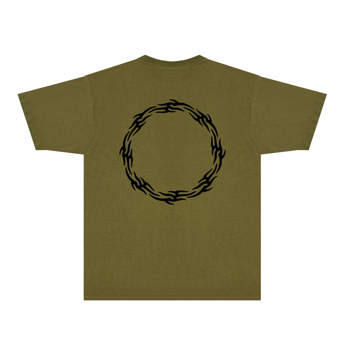 Purple Flame Ring Graphic T-Shirt Short Sleeve Casual Streetwear Tee PUR093