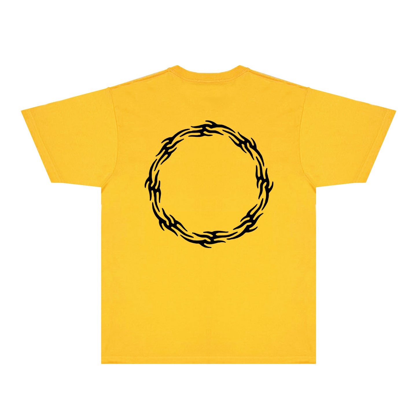 Purple Flame Ring Graphic T-Shirt Short Sleeve Casual Streetwear Tee PUR093