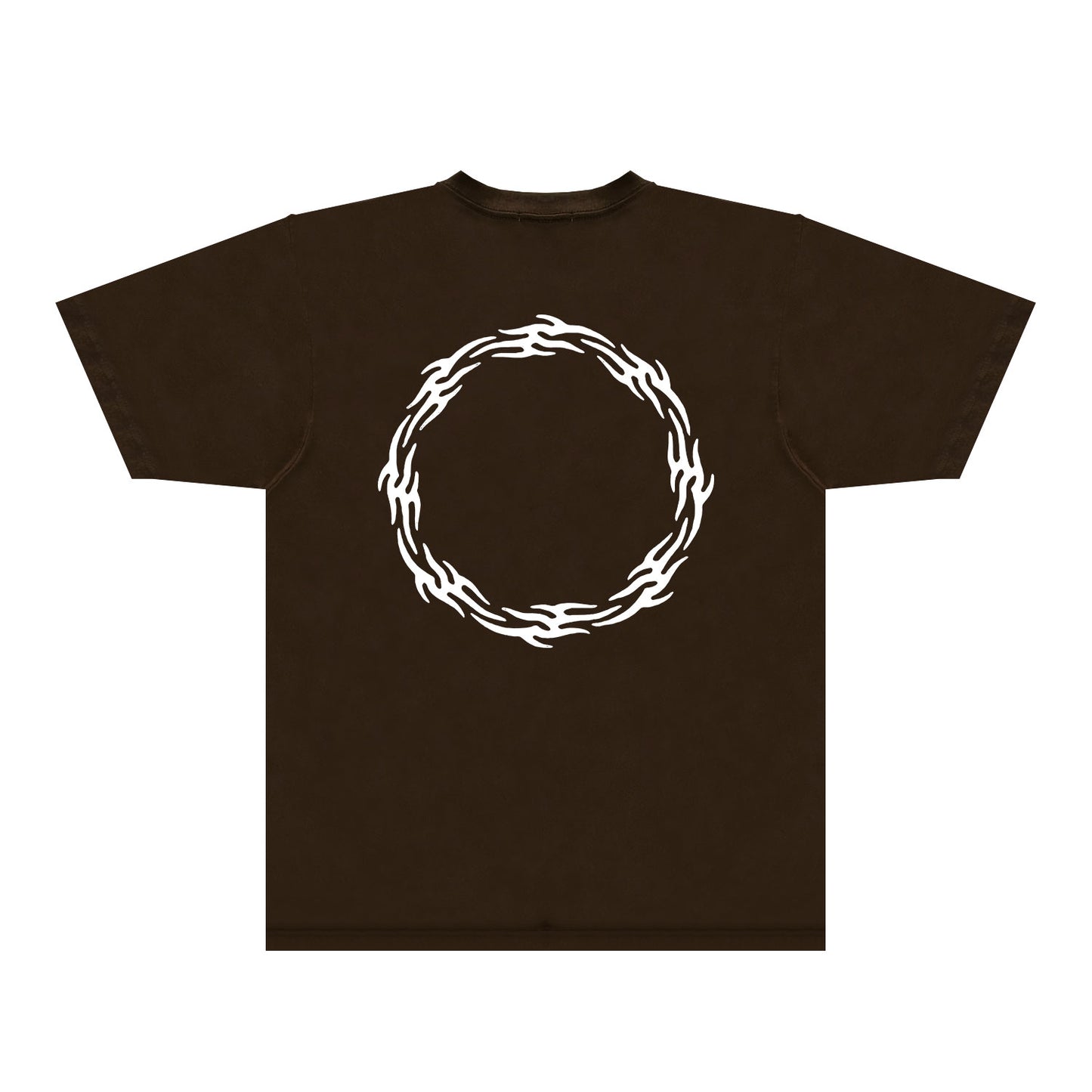 Purple Flame Ring Graphic T-Shirt Short Sleeve Casual Streetwear Tee PUR093
