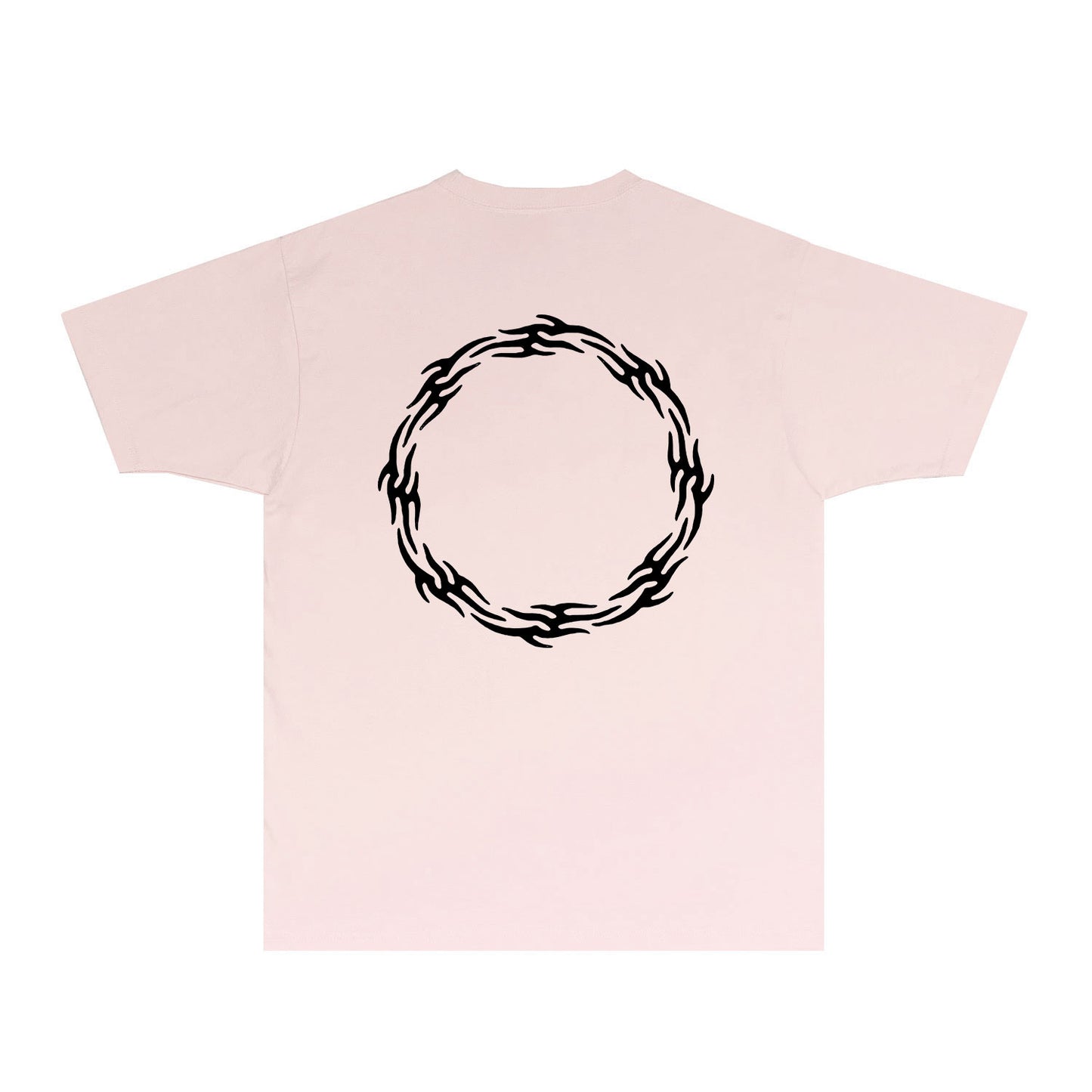 Purple Flame Ring Graphic T-Shirt Short Sleeve Casual Streetwear Tee PUR093