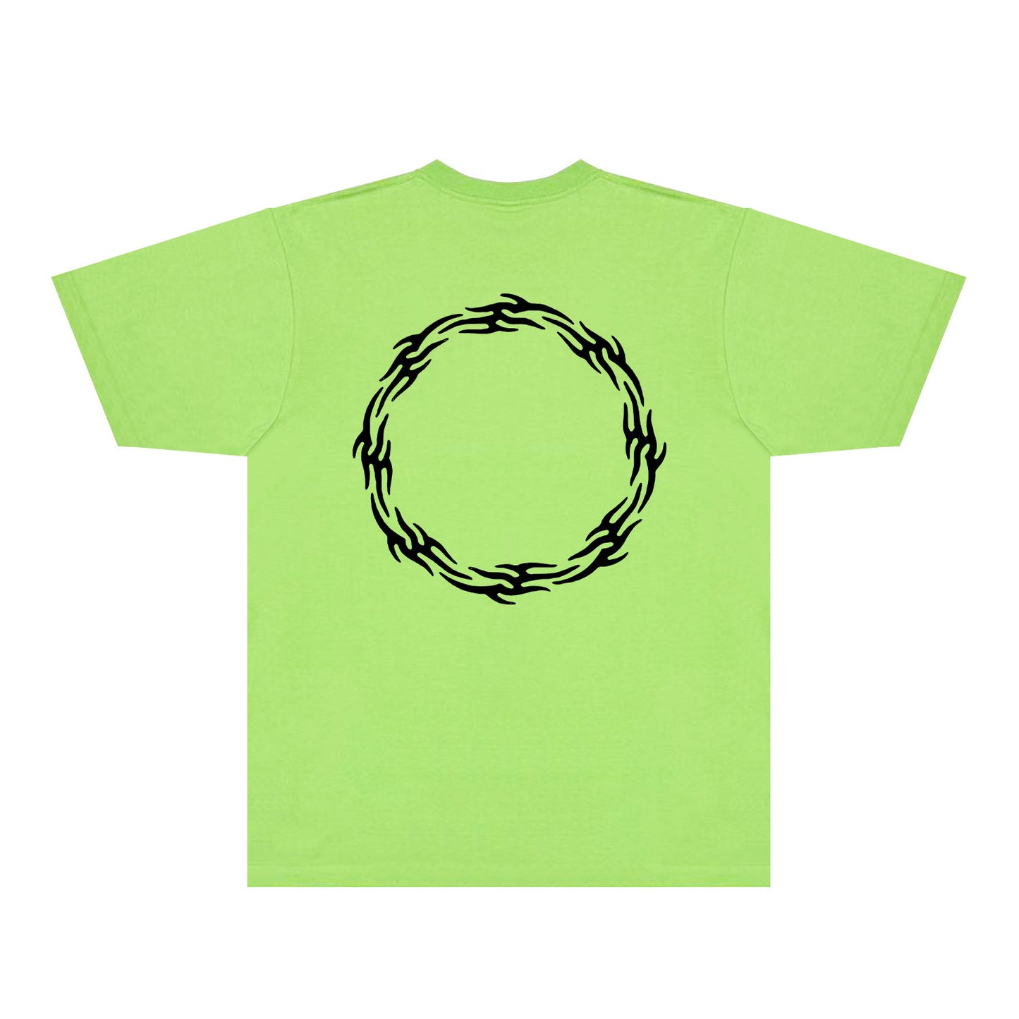 Purple Flame Ring Graphic T-Shirt Short Sleeve Casual Streetwear Tee PUR093