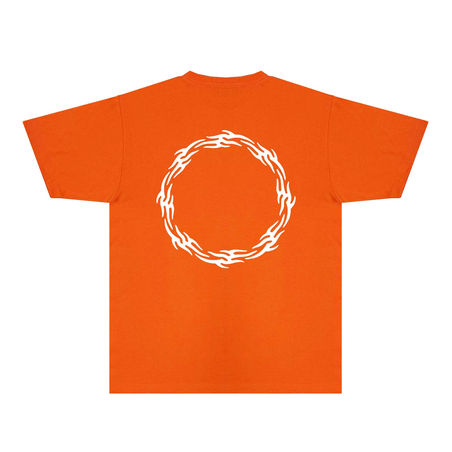 Purple Flame Ring Graphic T-Shirt Short Sleeve Casual Streetwear Tee PUR093