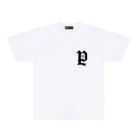 Purple Artistic Typography Graphic T-Shirt Short Sleeve Casual Streetwear Tee PUR095