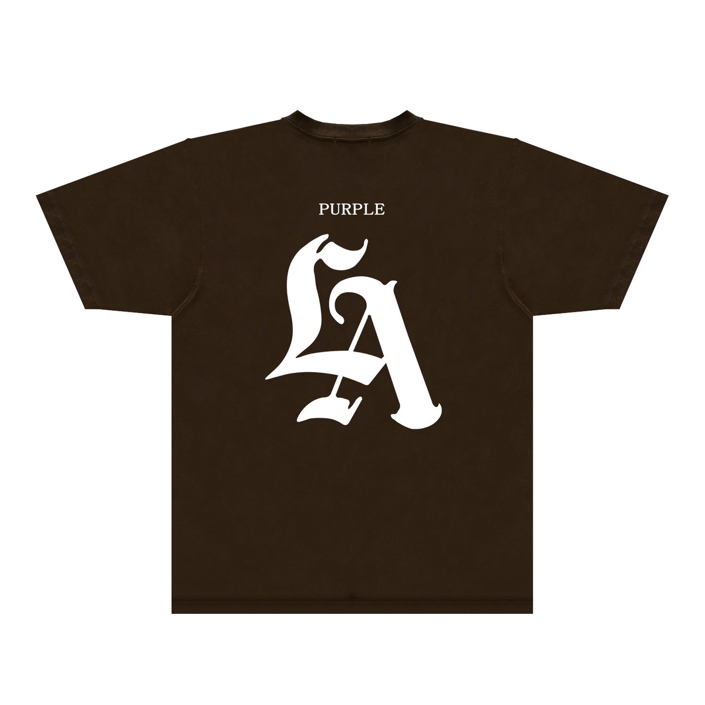 Purple Artistic Typography Graphic T-Shirt Short Sleeve Casual Streetwear Tee PUR095