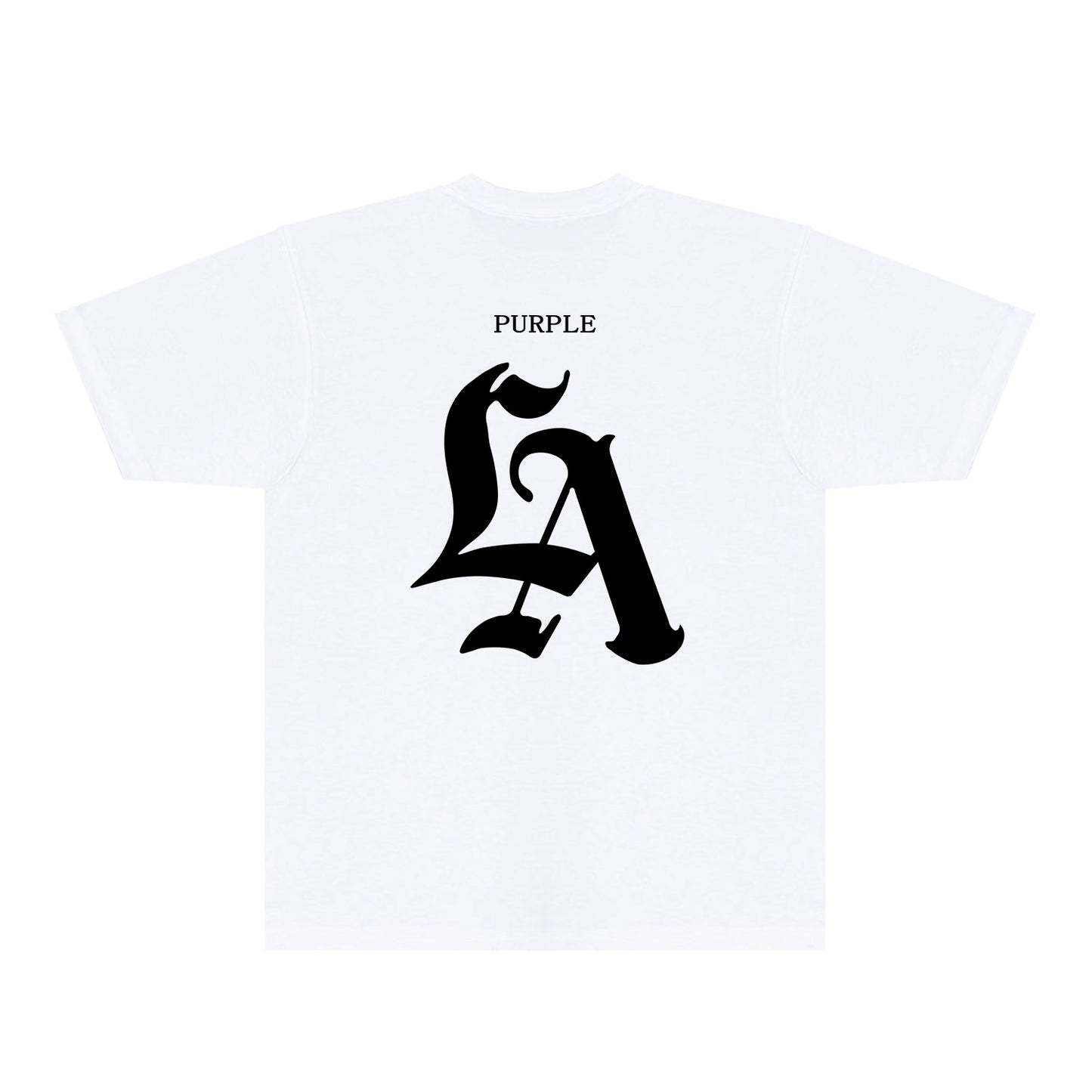 Purple Artistic Typography Graphic T-Shirt Short Sleeve Casual Streetwear Tee PUR095