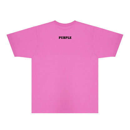 Purple Golden Rose Graphic T-Shirt Short Sleeve Casual Streetwear Tee PUR096