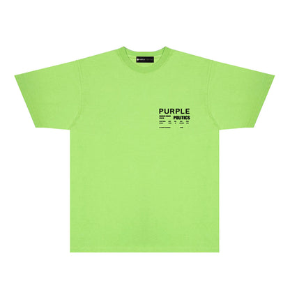 Purple Locomotive Graphic T-Shirt Short Sleeve Casual Streetwear Tee PUR098