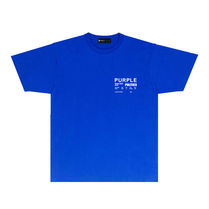 Purple Locomotive Graphic T-Shirt Short Sleeve Casual Streetwear Tee PUR098