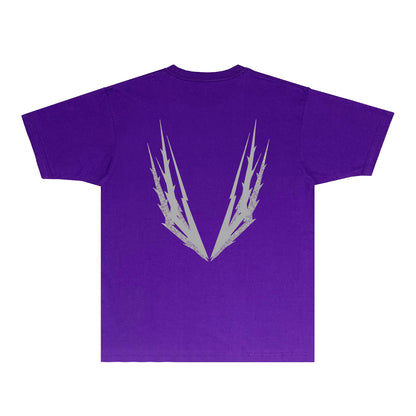 Purple Antler Graphic T-Shirt Short Sleeve Casual Streetwear Tee PUR100