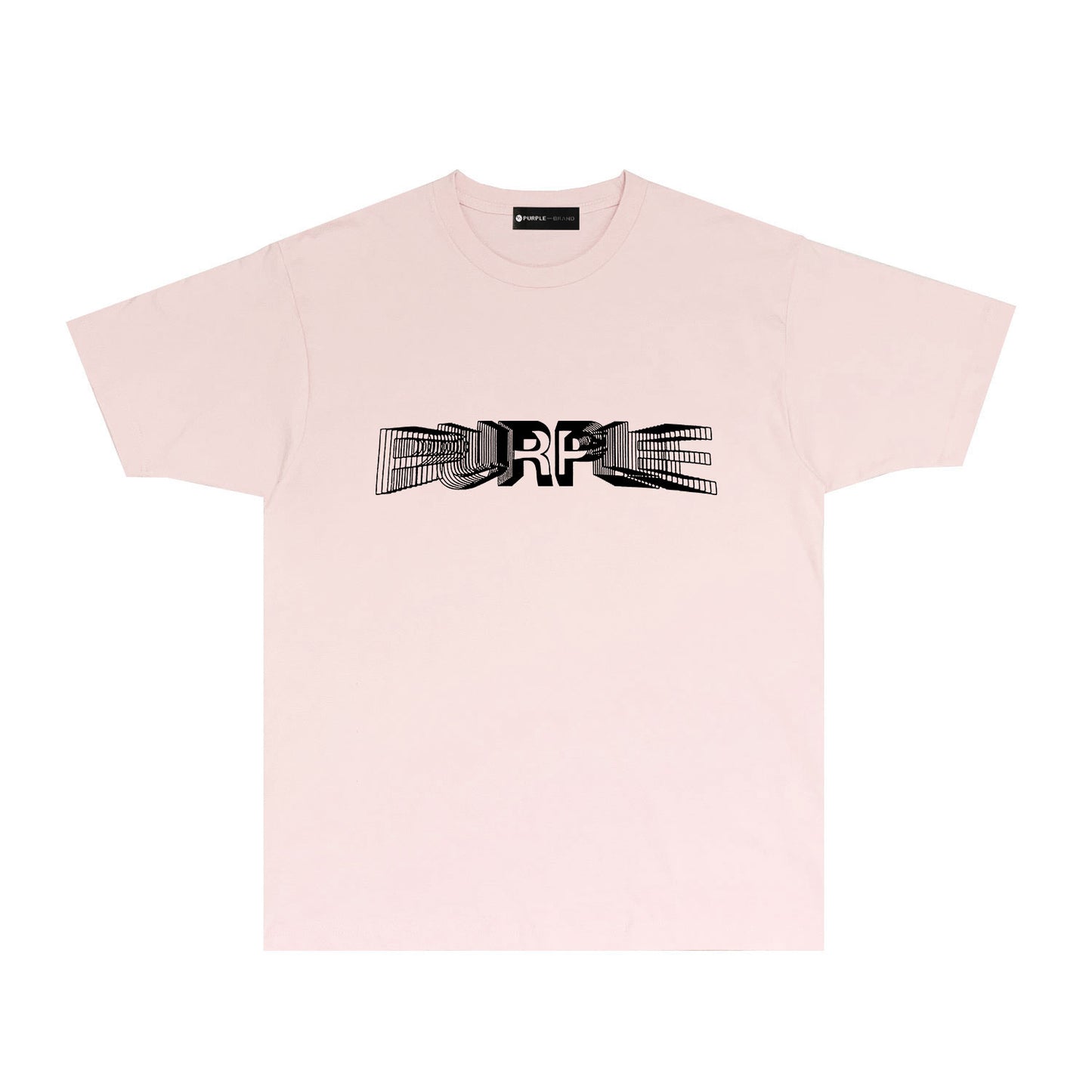 Purple Phantom Letter Graphic T-Shirt Short Sleeve Casual Streetwear Tee PUR101