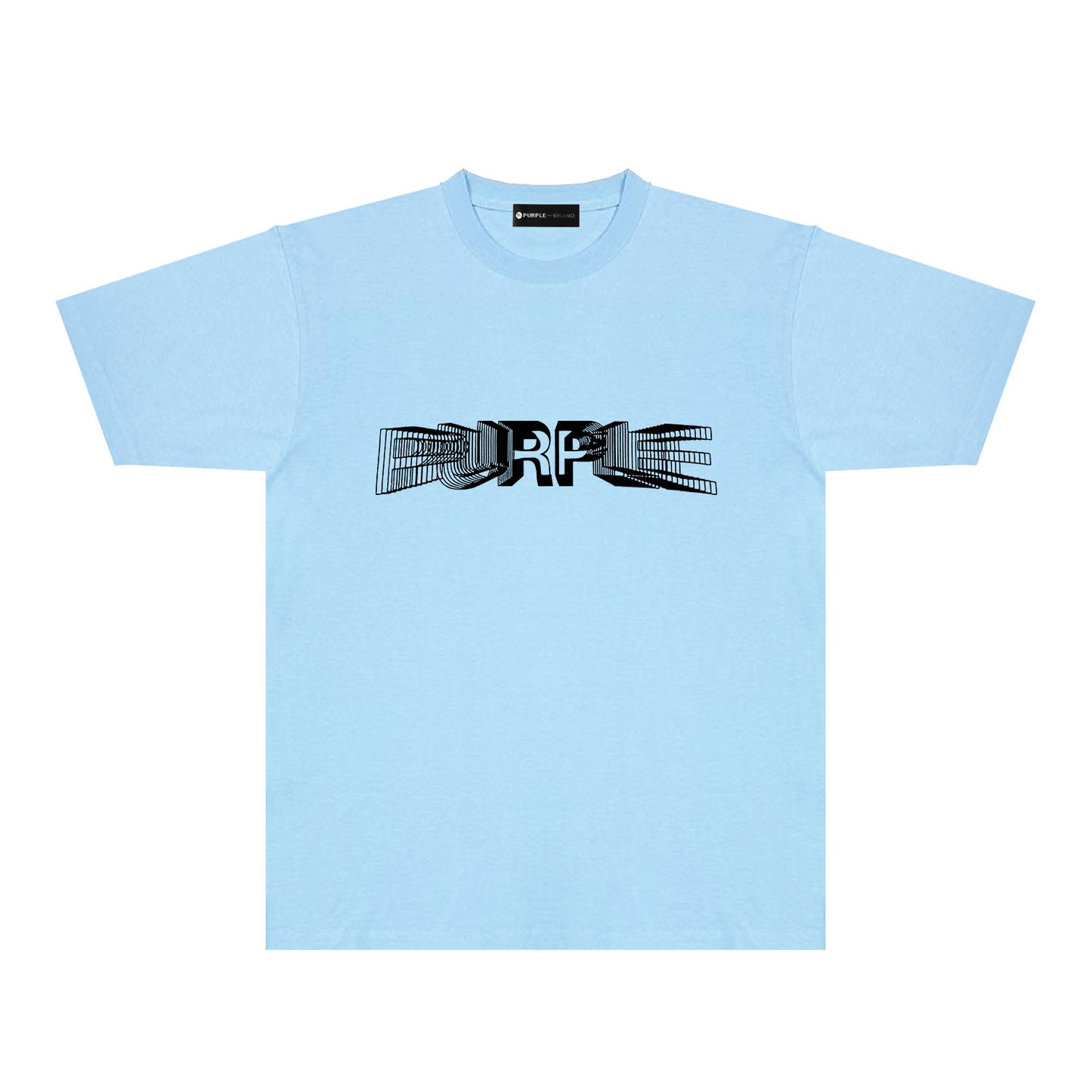Purple Phantom Letter Graphic T-Shirt Short Sleeve Casual Streetwear Tee PUR101