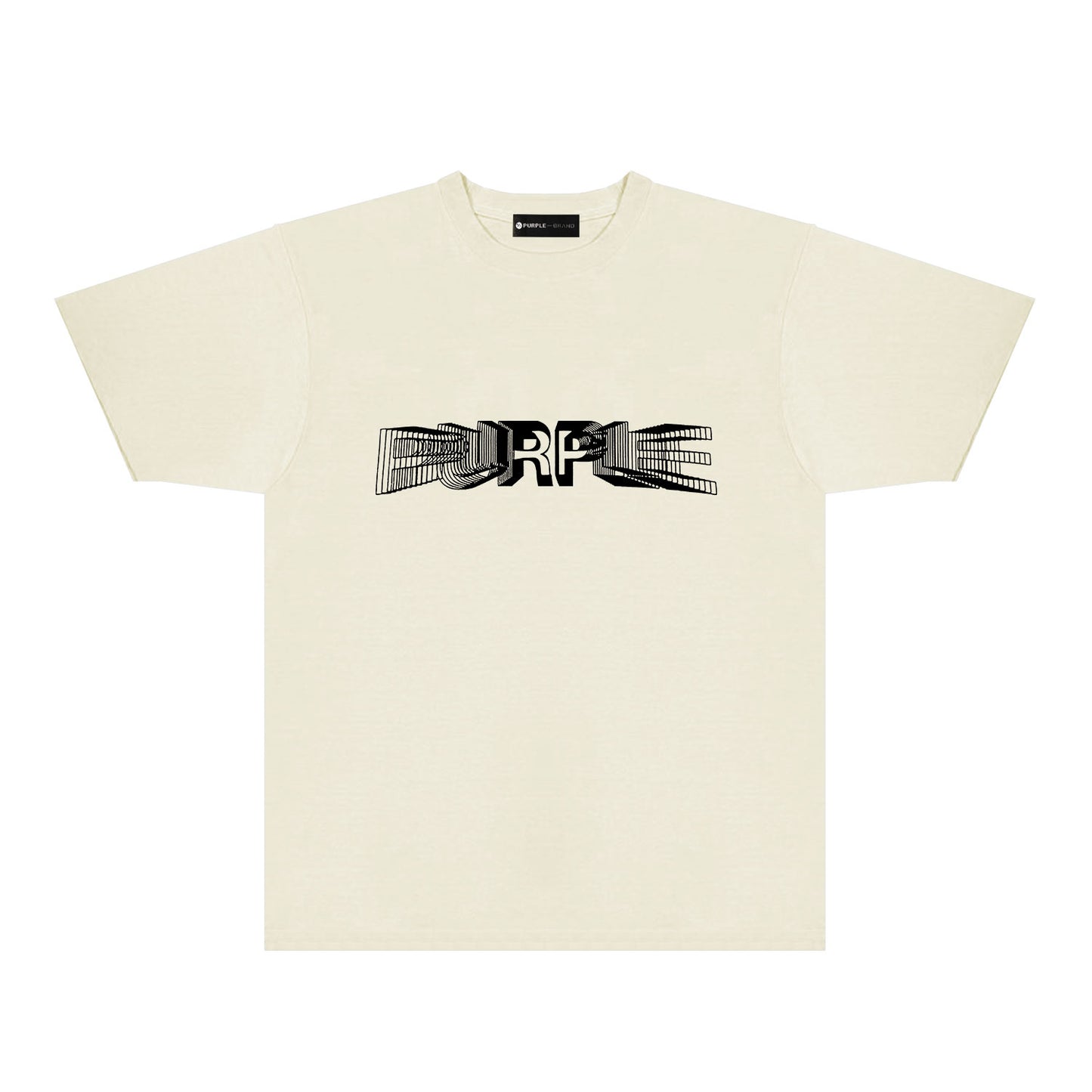 Purple Phantom Letter Graphic T-Shirt Short Sleeve Casual Streetwear Tee PUR101