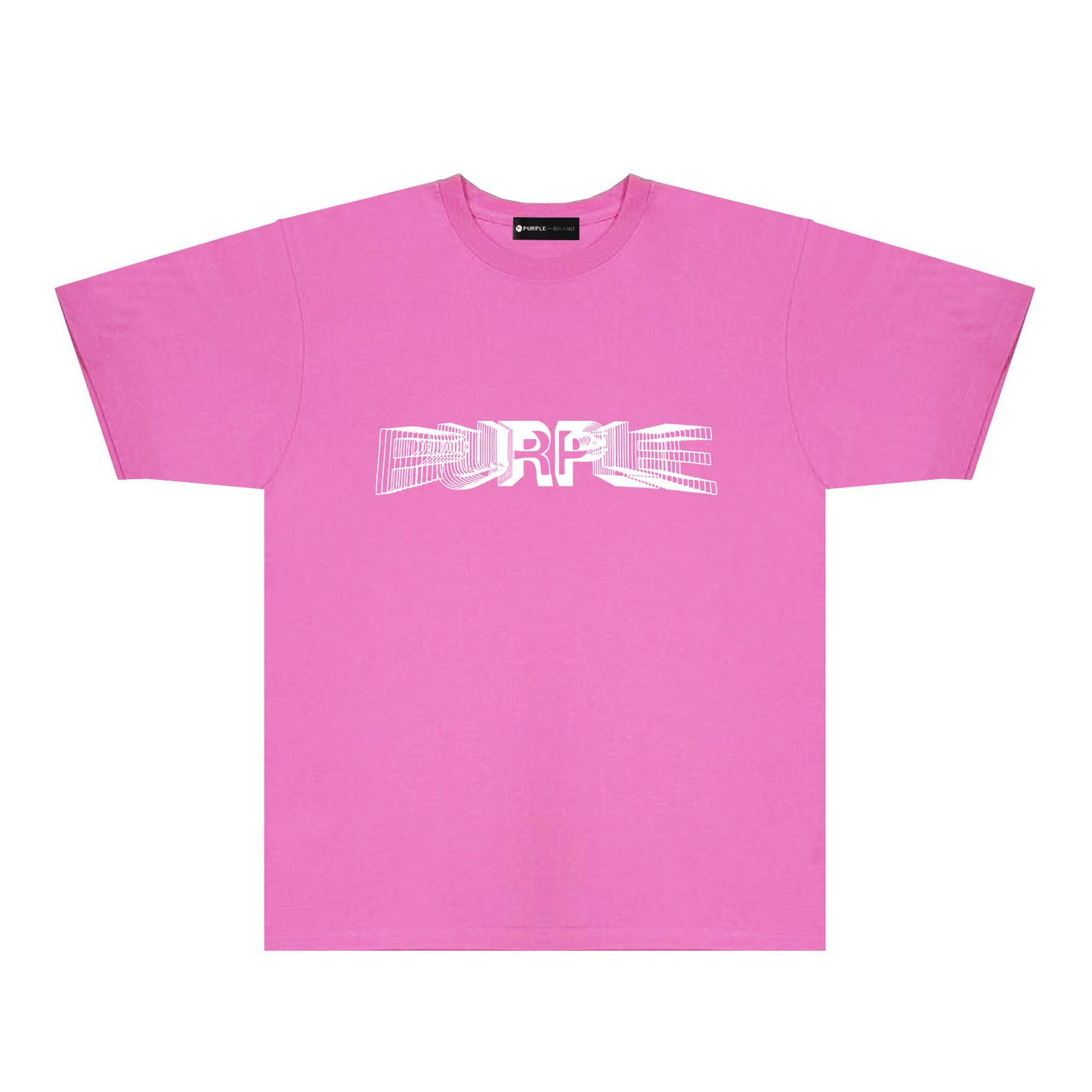Purple Phantom Letter Graphic T-Shirt Short Sleeve Casual Streetwear Tee PUR101
