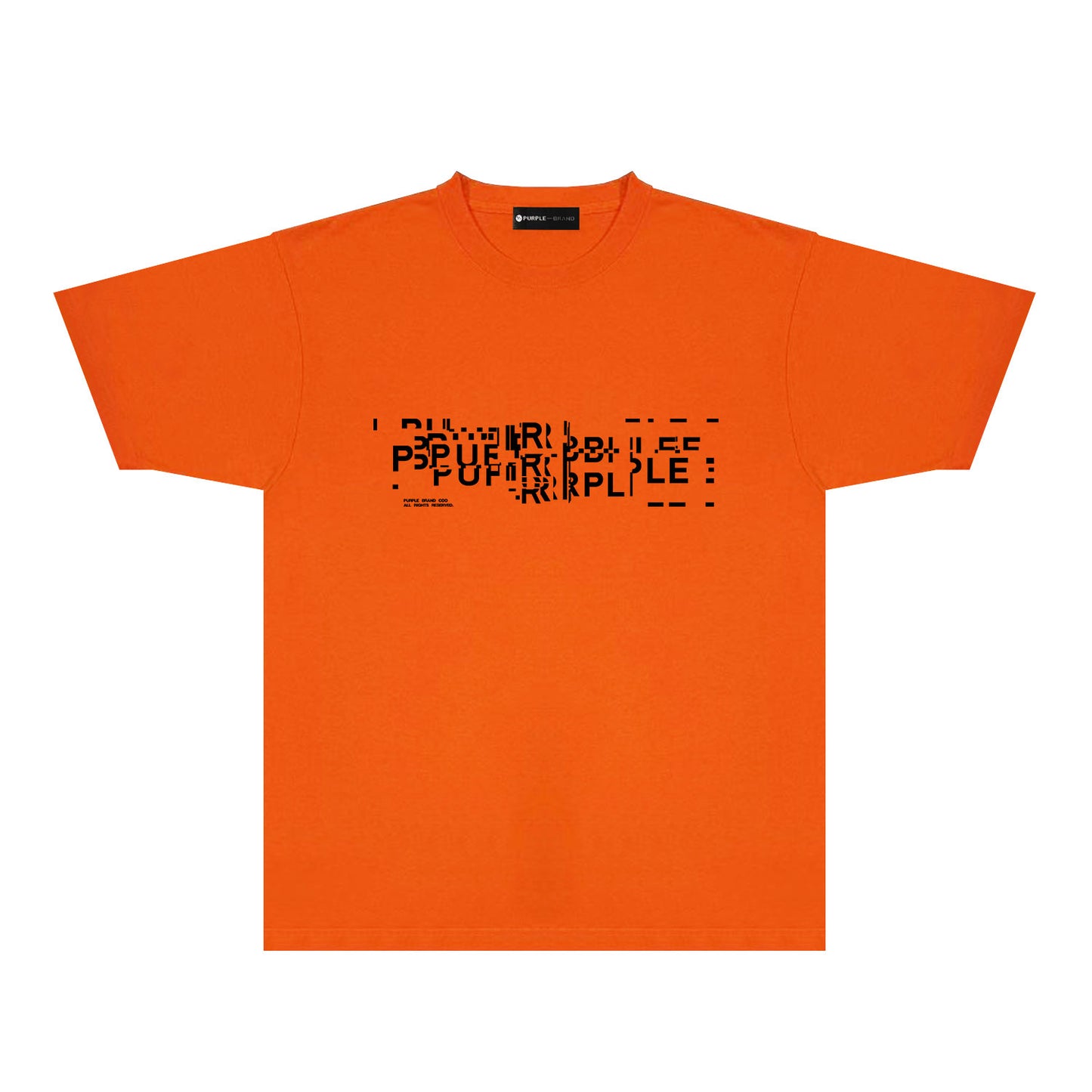 Purple Broken Point Letter Graphic T-Shirt Short Sleeve Casual Streetwear Tee PUR108