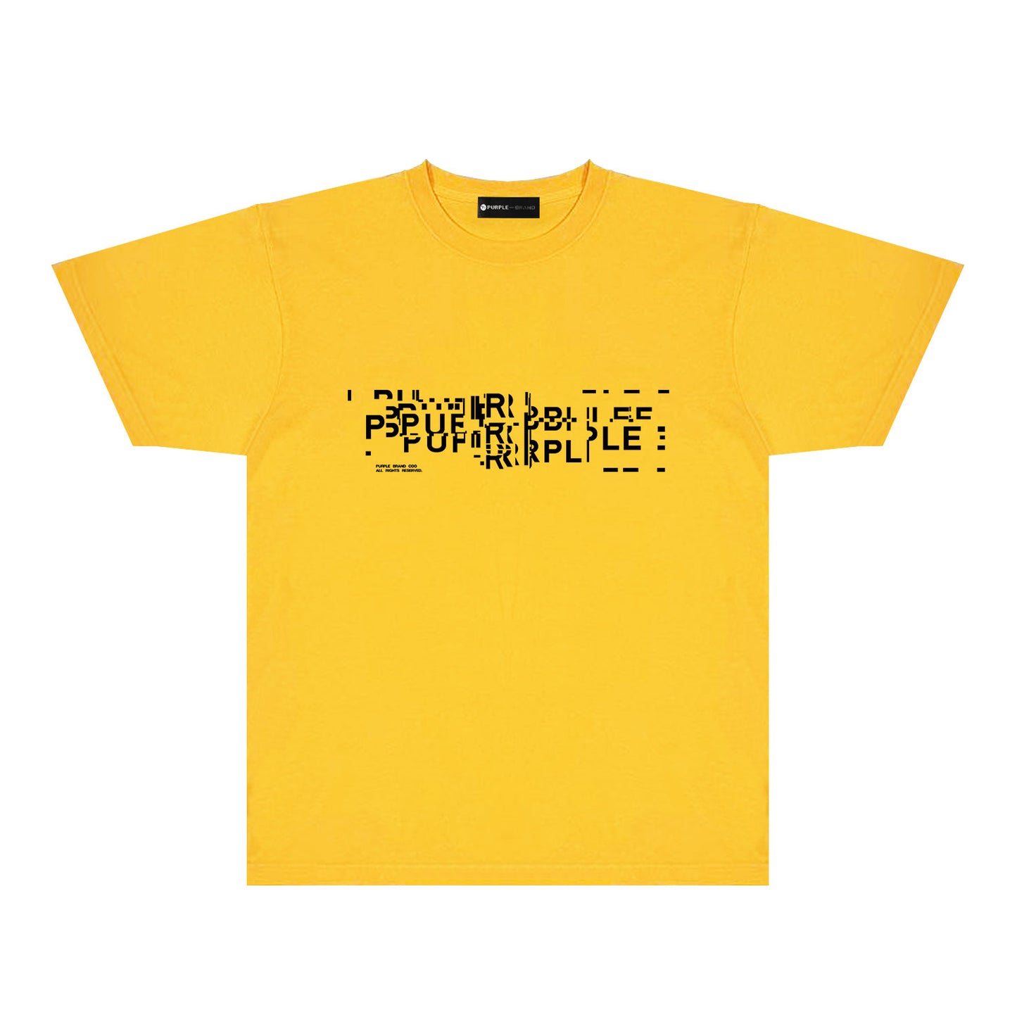 Purple Broken Point Letter Graphic T-Shirt Short Sleeve Casual Streetwear Tee PUR108