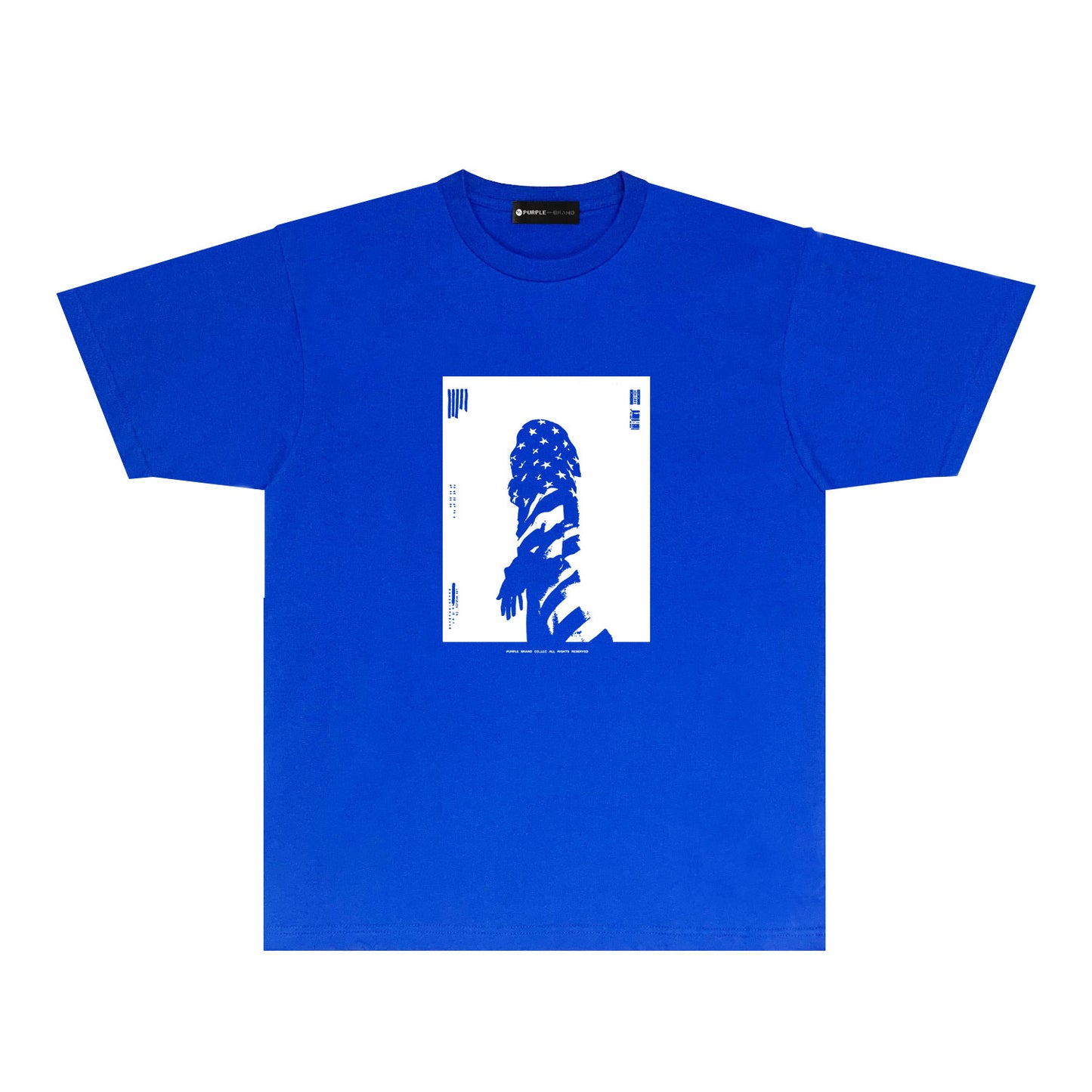 Purple Five Star Phantom Graphic T-Shirt Short Sleeve Casual Streetwear Tee PUR109