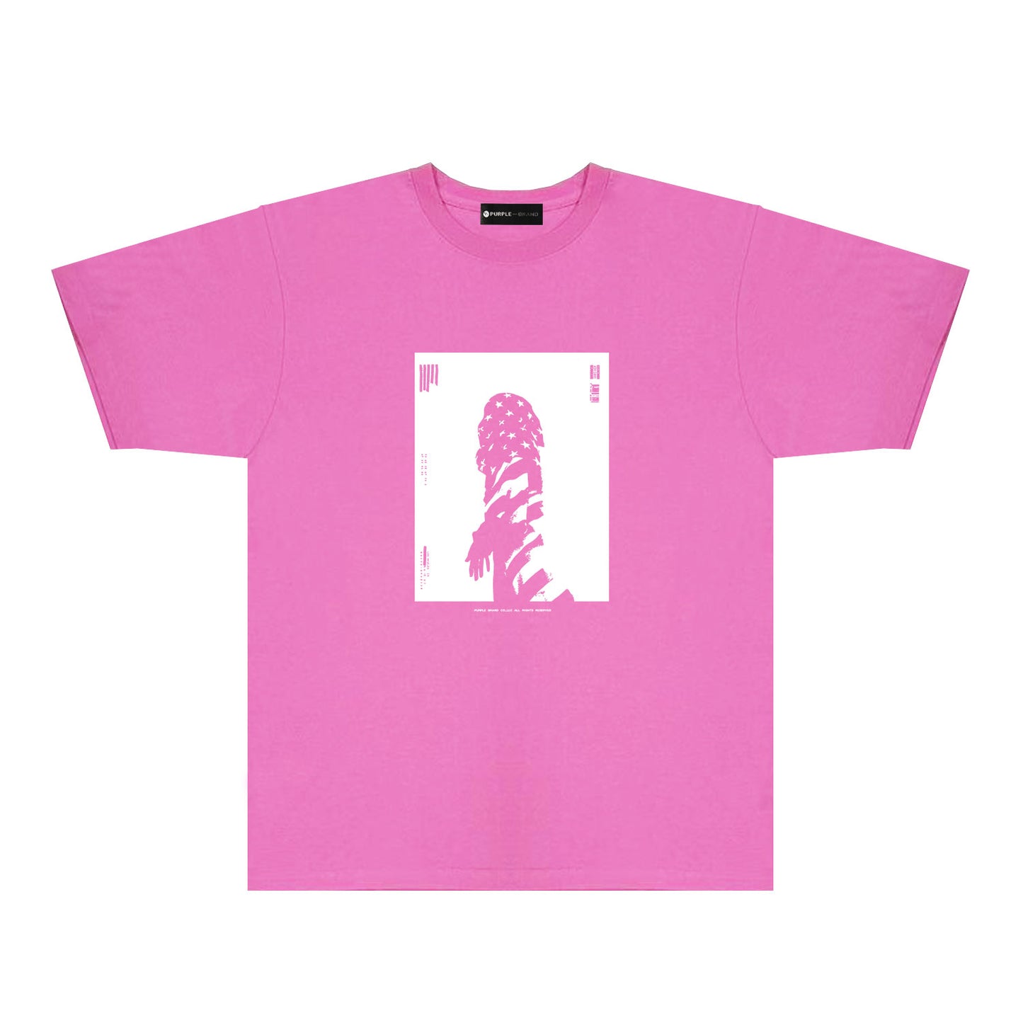 Purple Five Star Phantom Graphic T-Shirt Short Sleeve Casual Streetwear Tee PUR109