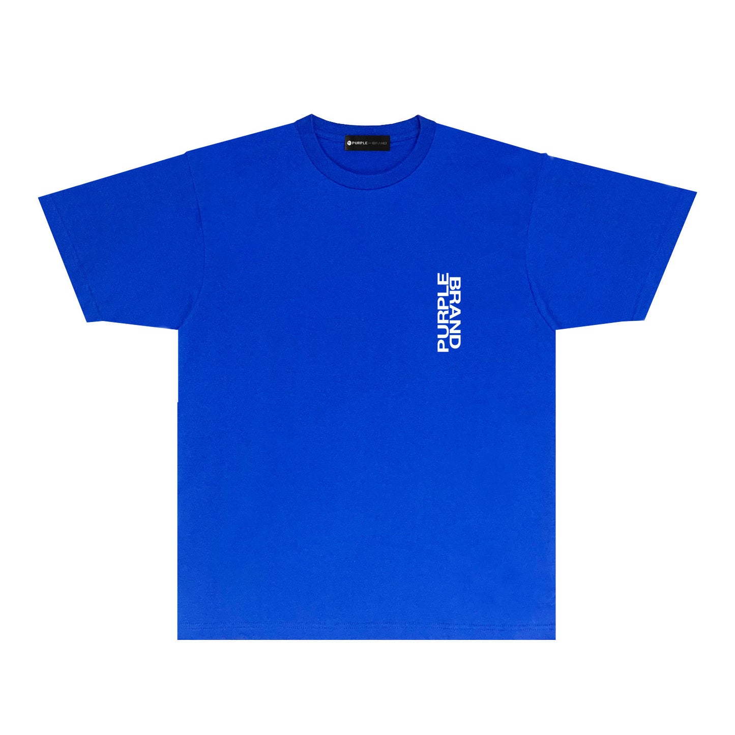 Purple Vertical Paint Splash Letter Graphic T-Shirt Short Sleeve Casual Streetwear Tee PUR110