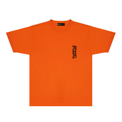 Purple Vertical Paint Splash Letter Graphic T-Shirt Short Sleeve Casual Streetwear Tee PUR110