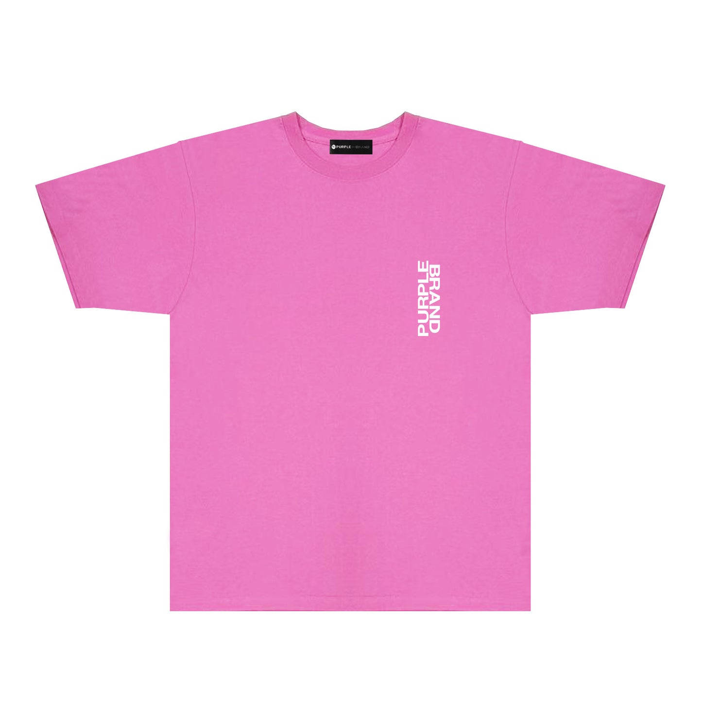 Purple Vertical Paint Splash Letter Graphic T-Shirt Short Sleeve Casual Streetwear Tee PUR110