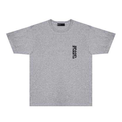 Purple Vertical Paint Splash Letter Graphic T-Shirt Short Sleeve Casual Streetwear Tee PUR110