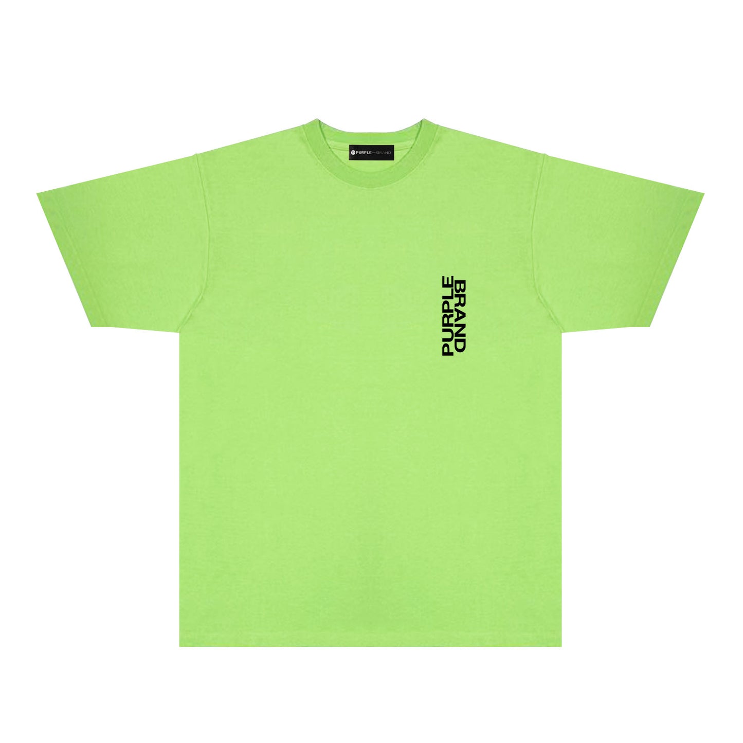 Purple Vertical Paint Splash Letter Graphic T-Shirt Short Sleeve Casual Streetwear Tee PUR110