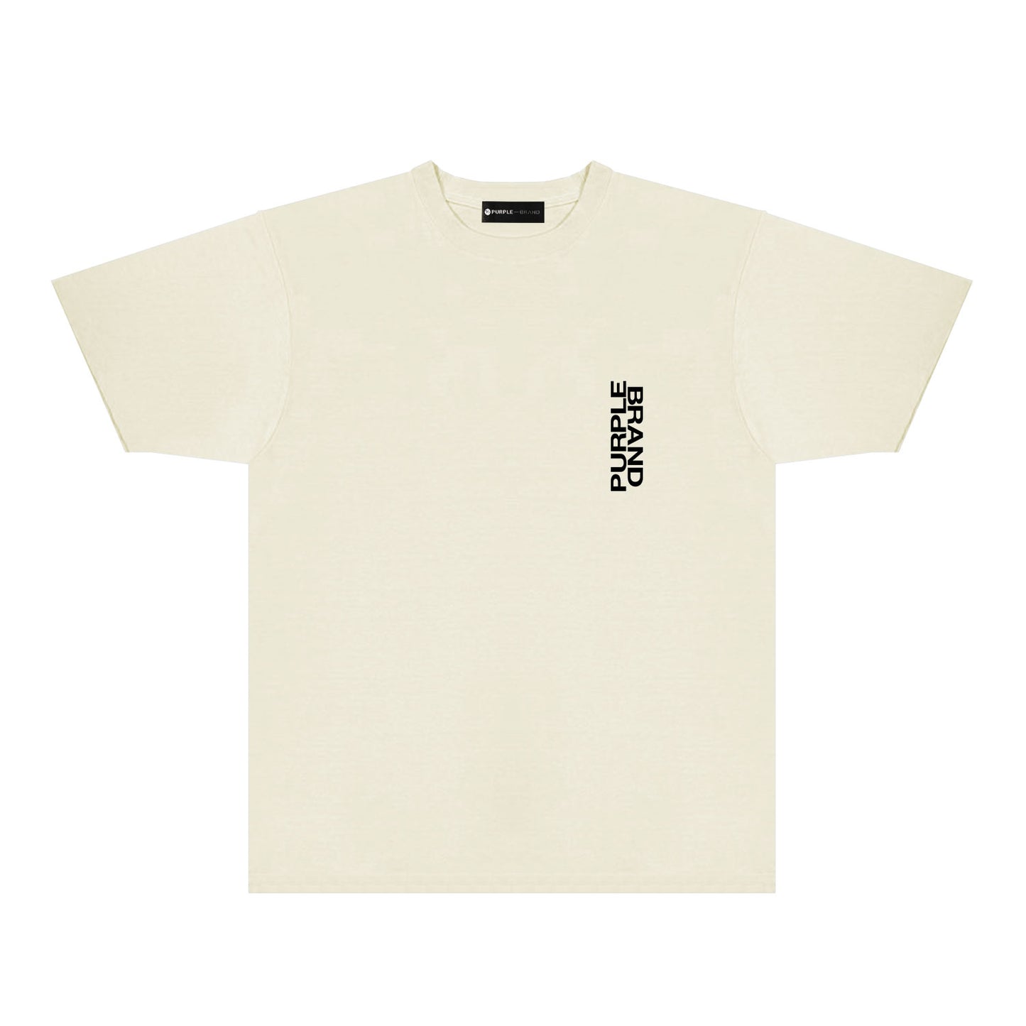 Purple Vertical Paint Splash Letter Graphic T-Shirt Short Sleeve Casual Streetwear Tee PUR110