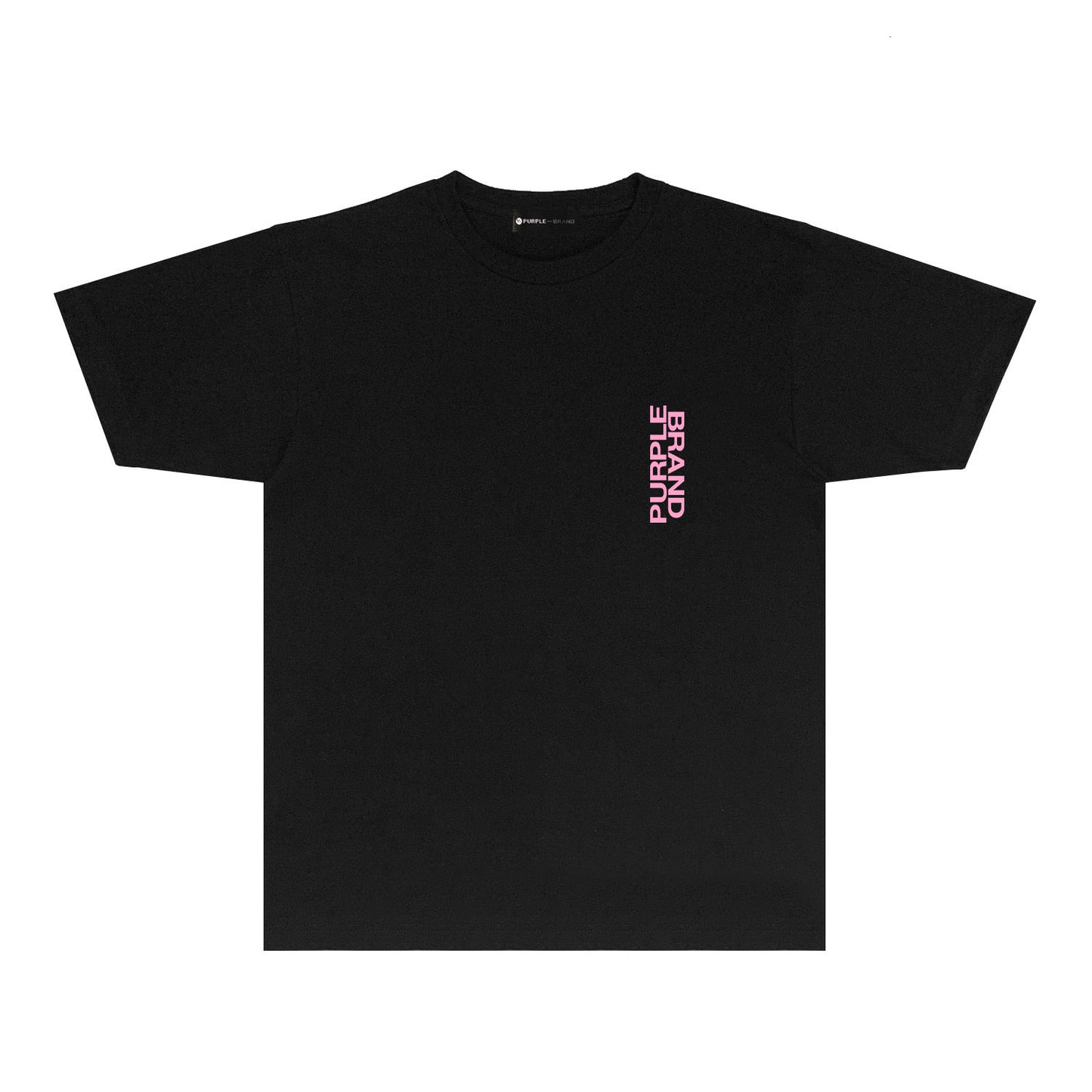 Purple Vertical Paint Splash Letter Graphic T-Shirt Short Sleeve Casual Streetwear Tee PUR110