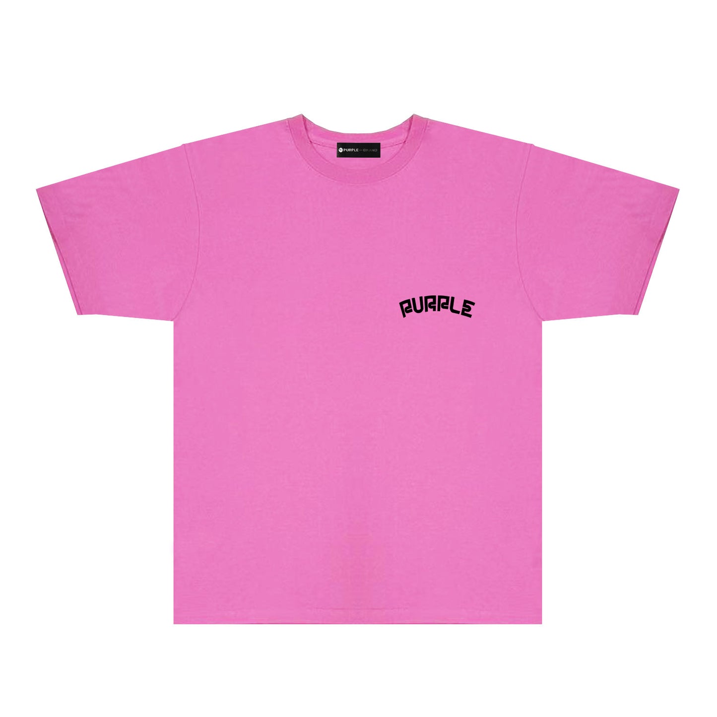 Purple Patterned Color Flower Graphic T-Shirt Short Sleeve Casual Streetwear Tee PUR111