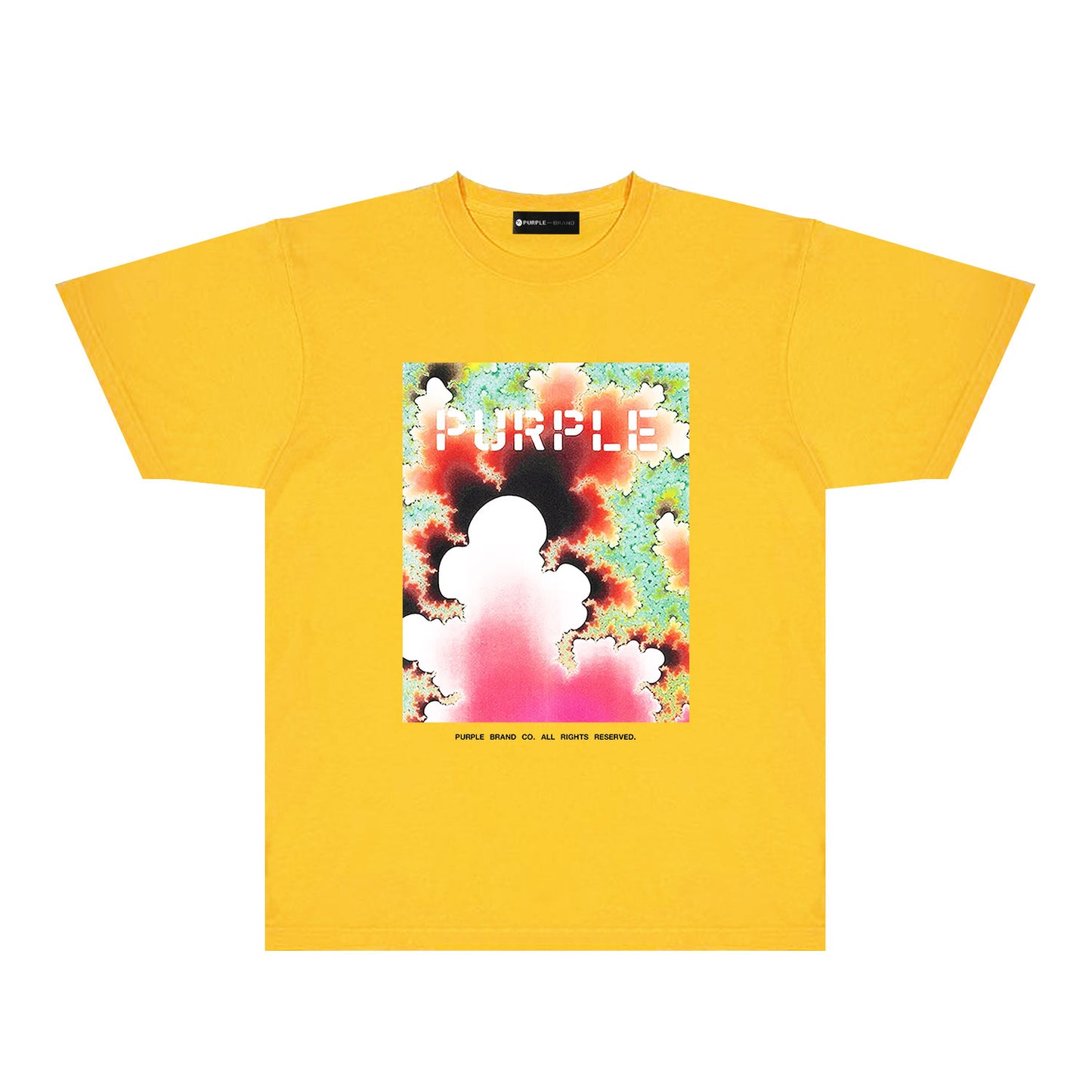 Purple Colorful Ink Splash Graphic T-Shirt Short Sleeve Casual Streetwear Tee PUR115