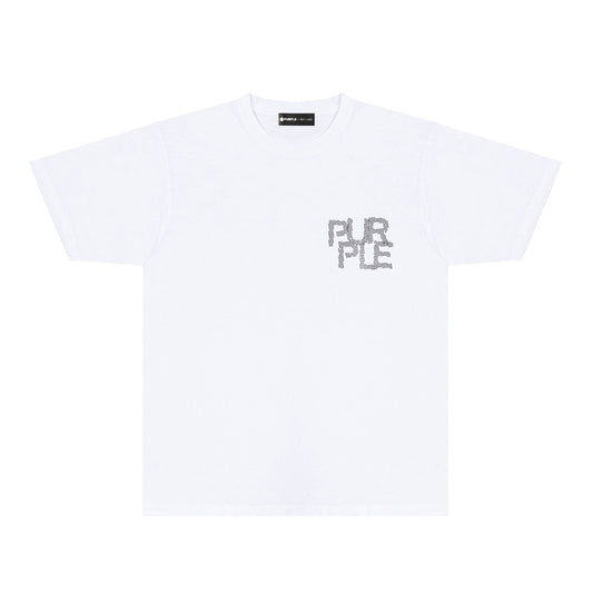 Purple Dotted Bat Graphic T-Shirt Short Sleeve Casual Streetwear Tee PUR116