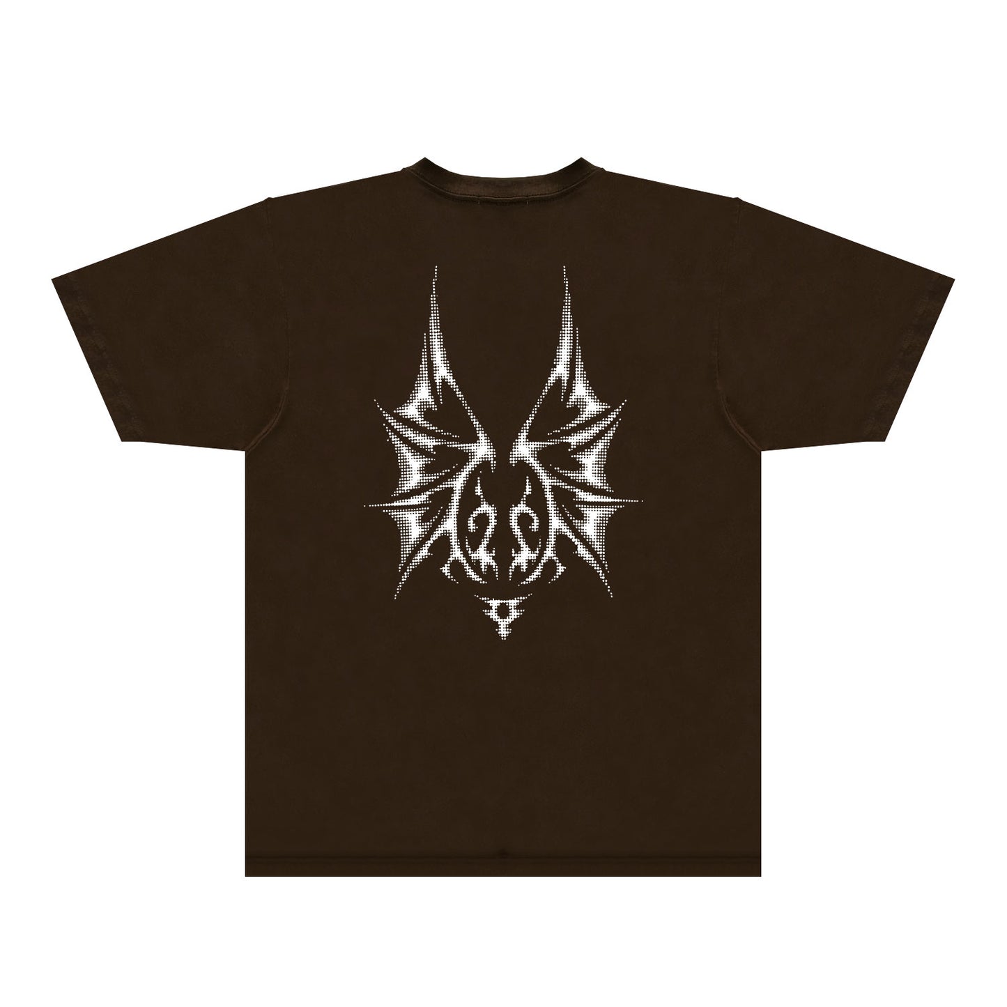 Purple Dotted Bat Graphic T-Shirt Short Sleeve Casual Streetwear Tee PUR116