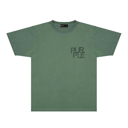 Purple Dotted Bat Graphic T-Shirt Short Sleeve Casual Streetwear Tee PUR116