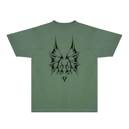 Purple Dotted Bat Graphic T-Shirt Short Sleeve Casual Streetwear Tee PUR116