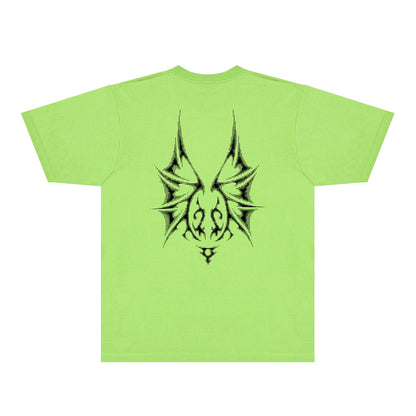 Purple Dotted Bat Graphic T-Shirt Short Sleeve Casual Streetwear Tee PUR116