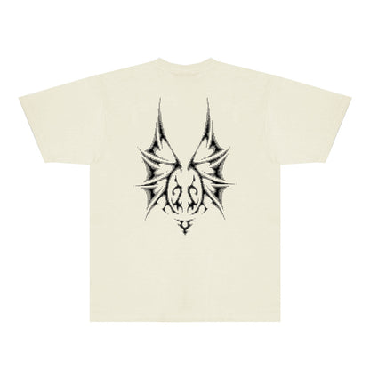 Purple Dotted Bat Graphic T-Shirt Short Sleeve Casual Streetwear Tee PUR116